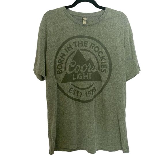 Coors Lite Short Sleeve T-Shirt in Gray size XL Casual Men’s Beer Brand Shirt - Picture 1 of 9
